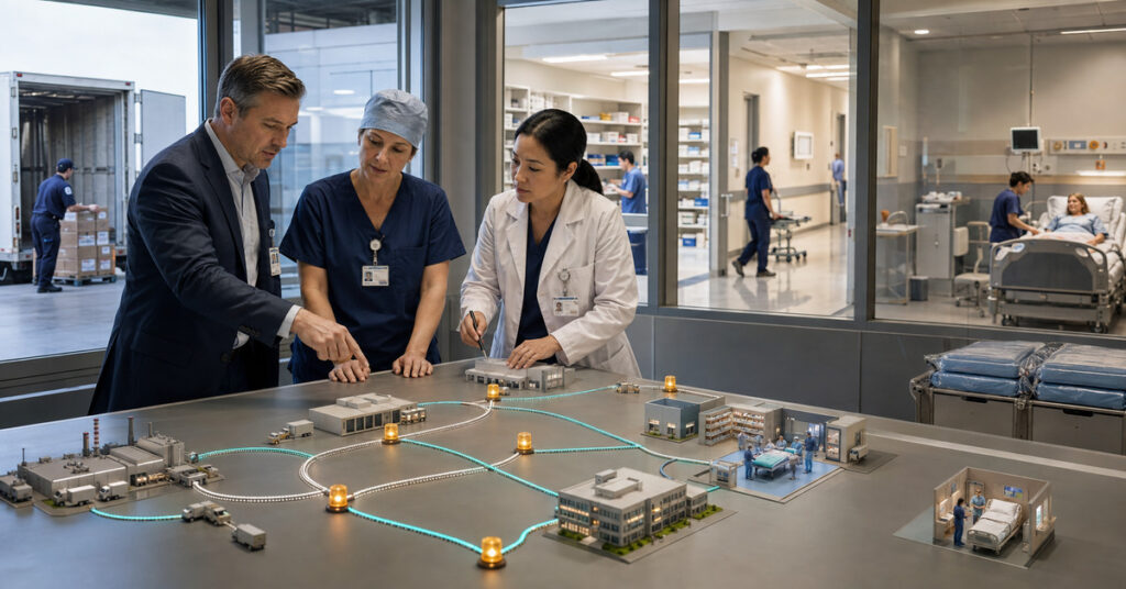 Healthcare supply-chain, perioperative, and pharmacy leaders map alternate routes from manufacturing to patient care