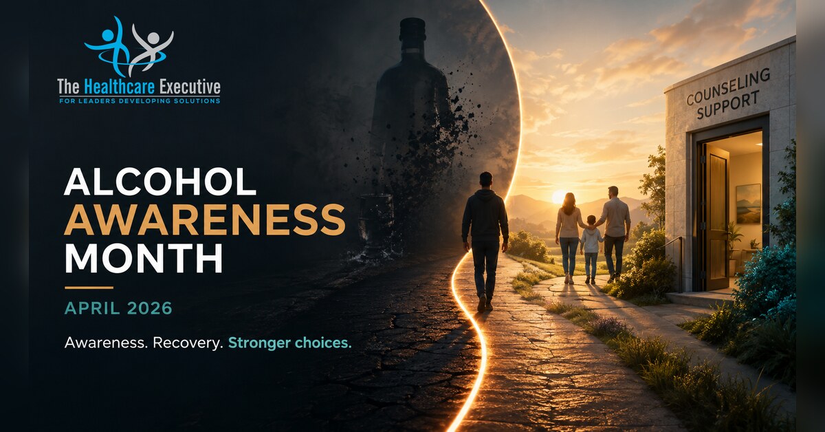 Alcohol Awareness Month 2026 approved hero showing a recovery pathway from isolation to counseling and community support.