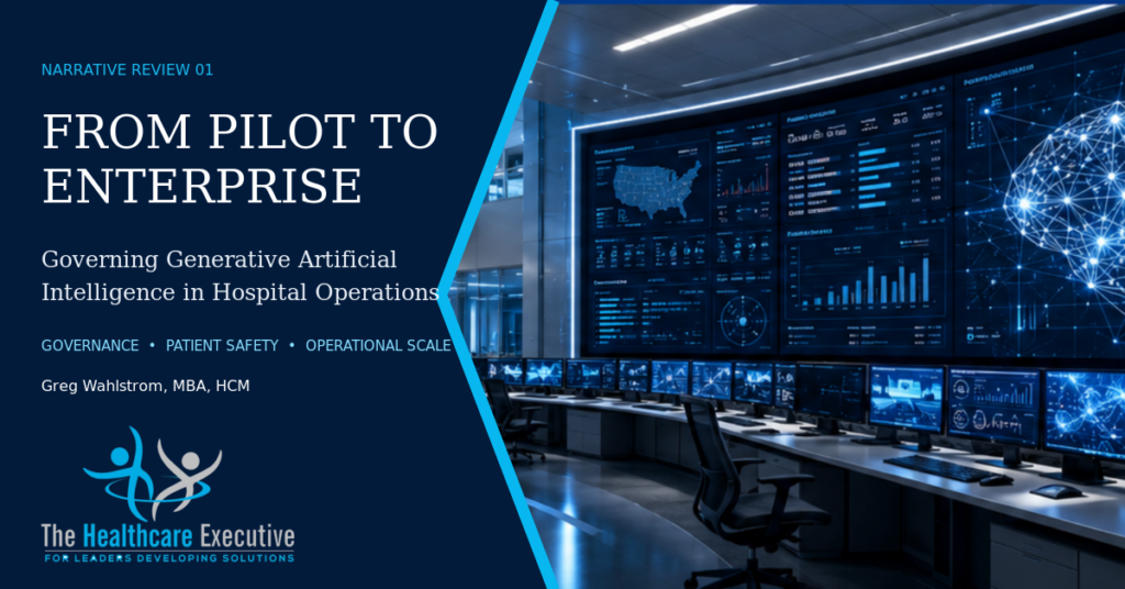 From Pilot to Enterprise: Governance of Generative Artificial Intelligence in Hospital Operations