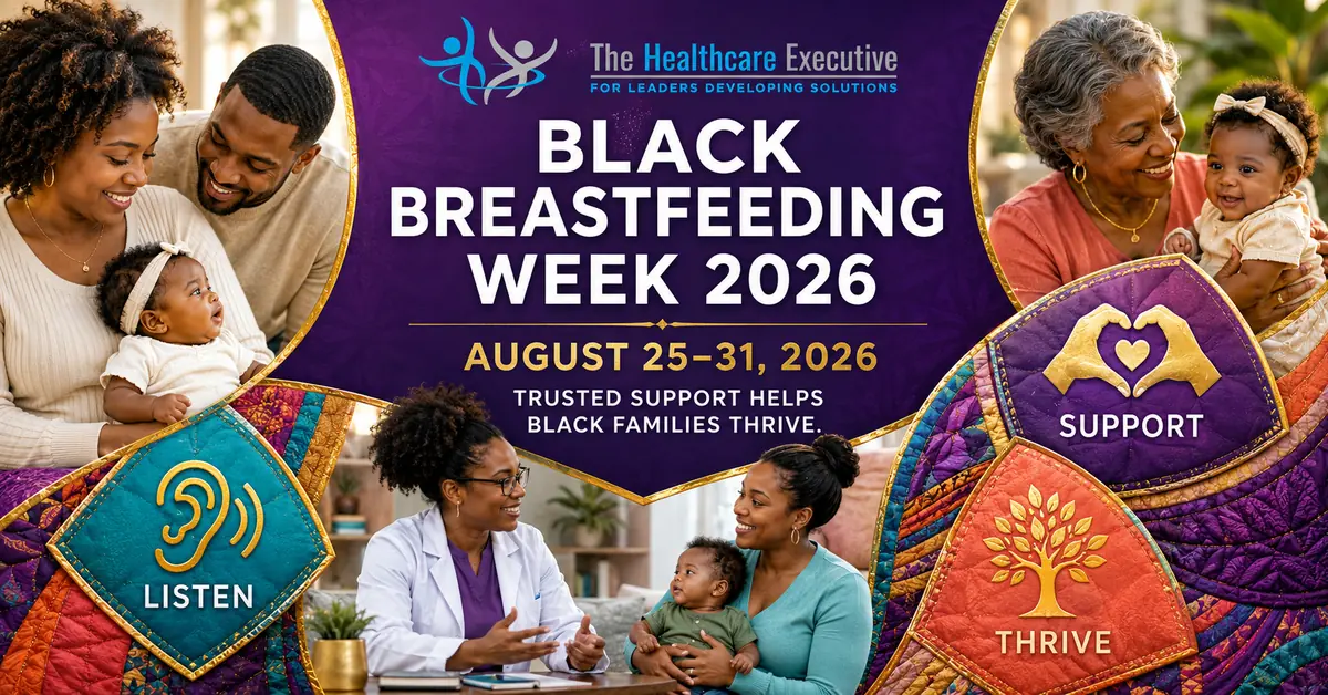 Black Breastfeeding Week 2026 executive healthcare observance hero.