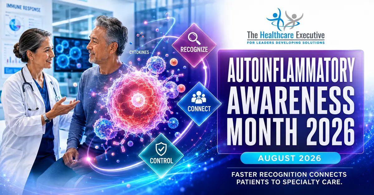 Autoinflammatory Awareness Month 2026 executive healthcare observance hero.