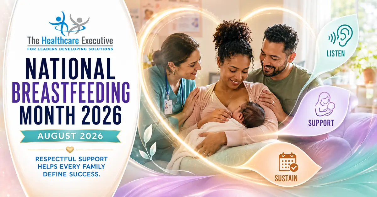 National Breastfeeding Month 2026 executive healthcare observance hero.