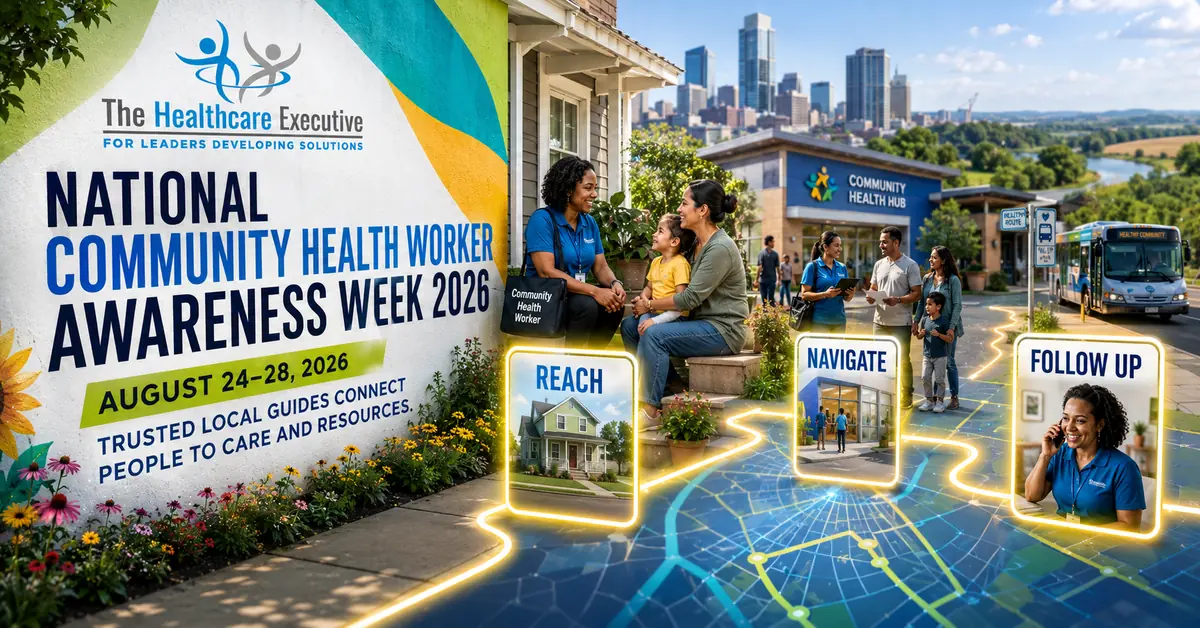 National Community Health Worker Awareness Week 2026 executive healthcare observance hero.