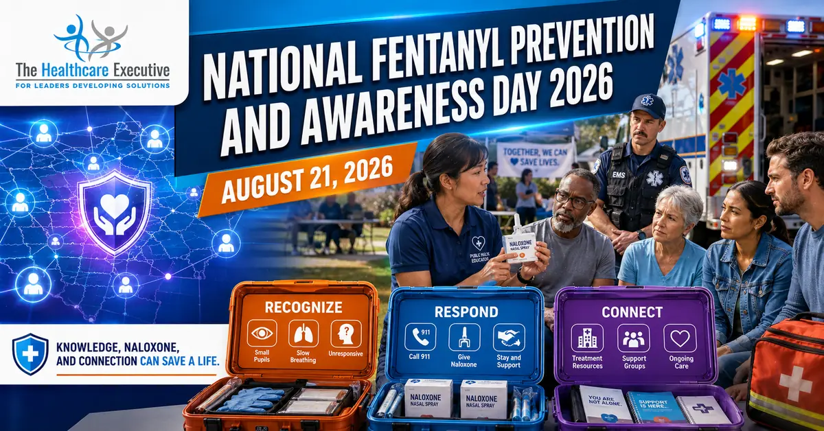 National Fentanyl Prevention and Awareness Day 2026 executive healthcare observance hero.