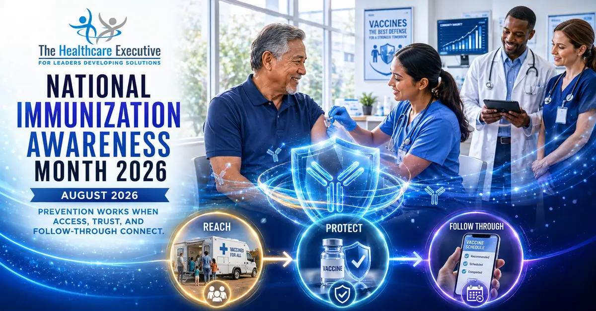 National Immunization Awareness Month 2026 executive healthcare observance hero.