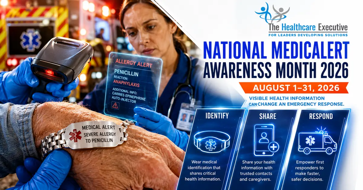 National MedicAlert Awareness Month 2026 executive healthcare observance hero.