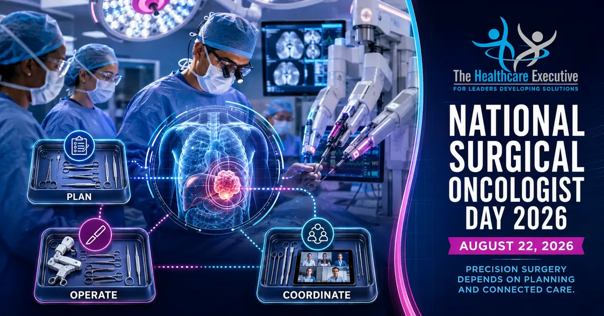 National Surgical Oncologist Day 2026 executive healthcare observance hero.