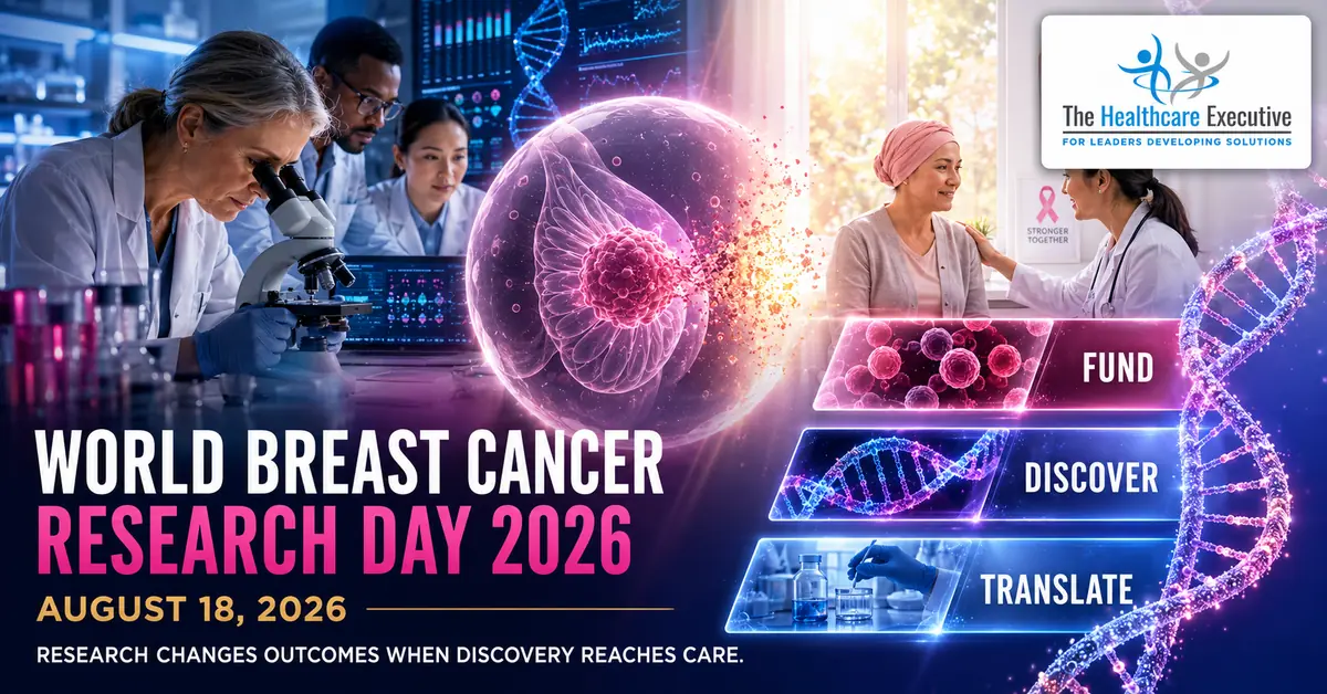 World Breast Cancer Research Day 2026 executive healthcare observance hero.