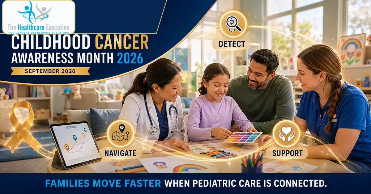 Childhood Cancer Awareness Month 2026 executive healthcare observance hero.