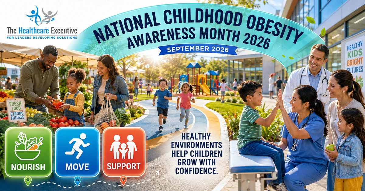 National Childhood Obesity Awareness Month 2026 executive healthcare observance hero.