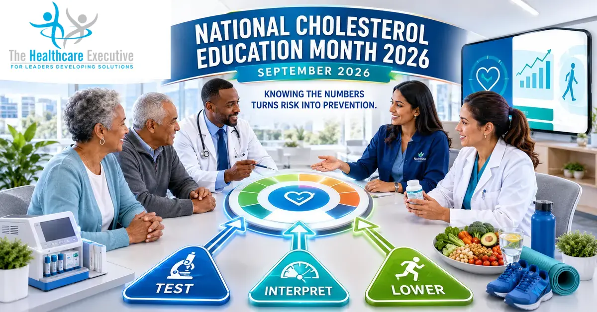 National Cholesterol Education Month 2026 executive healthcare observance hero.