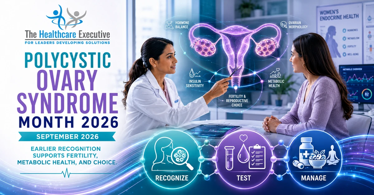 Polycystic Ovary Syndrome Month 2026 executive healthcare observance hero.