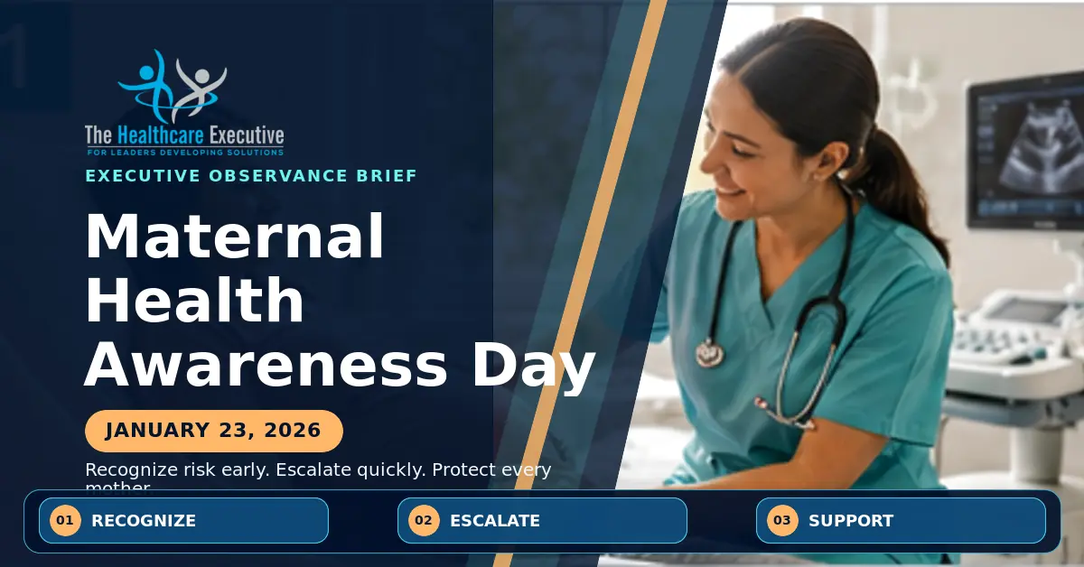 Maternal Health Awareness Day 2026 executive observance hero.