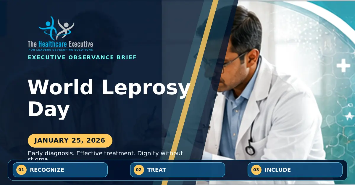 World Leprosy Day 2026 executive observance hero.