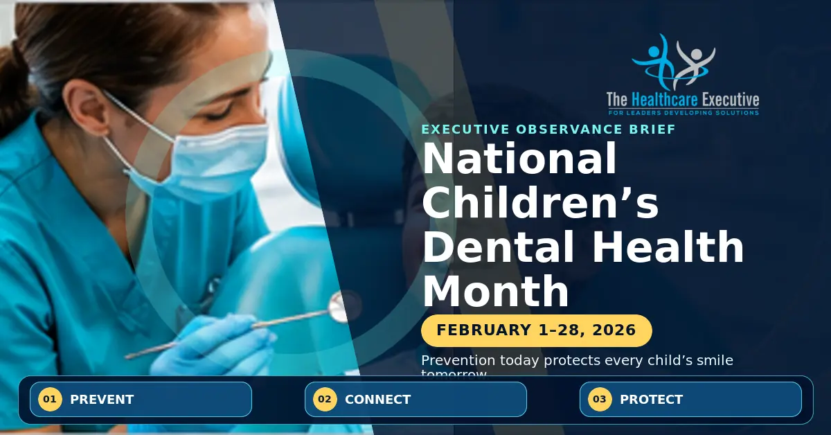 National Children’s Dental Health Month 2026 executive observance hero.