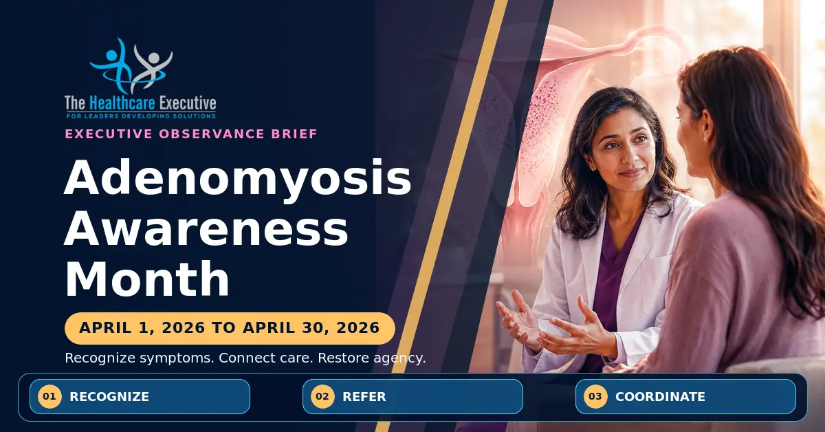 Adenomyosis Awareness Month 2026 executive observance hero.