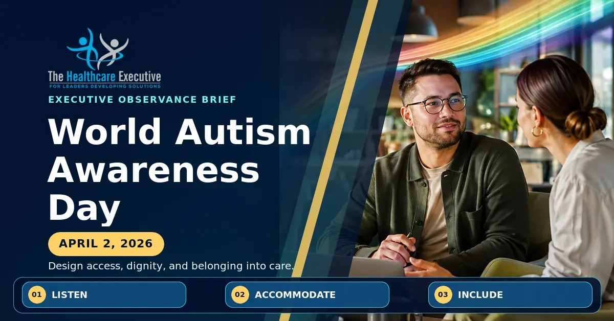 World Autism Awareness Day 2026 executive observance hero.