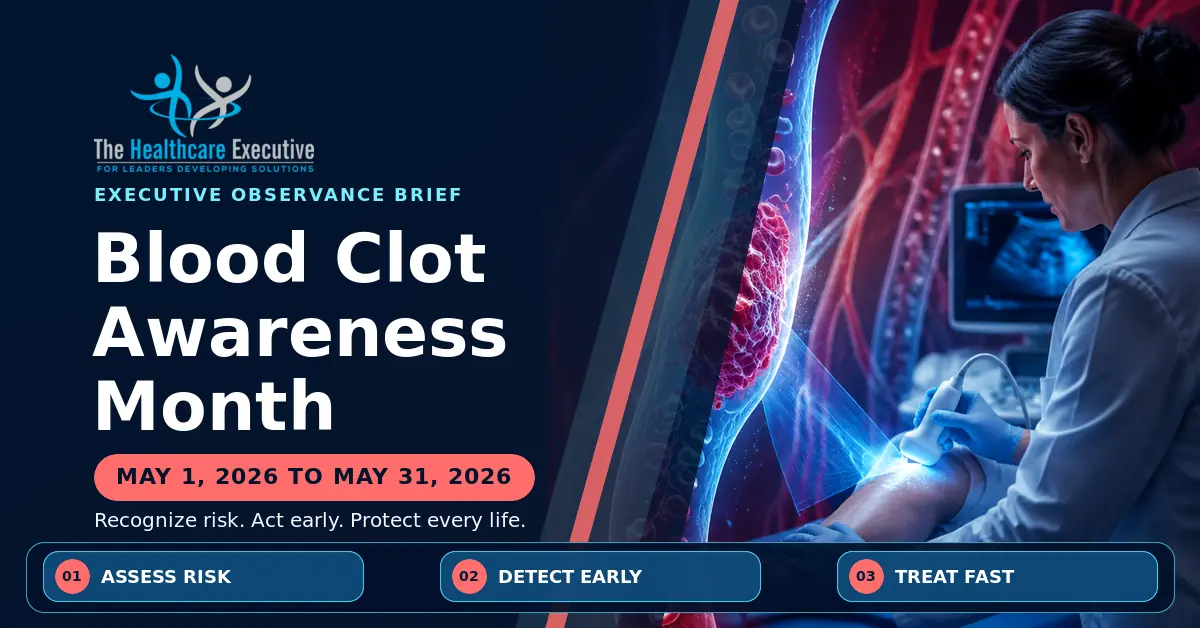 Blood Clot Awareness Month 2026 executive observance hero.