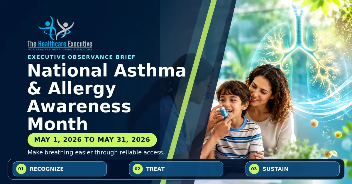 National Asthma & Allergy Awareness Month 2026 executive observance hero.