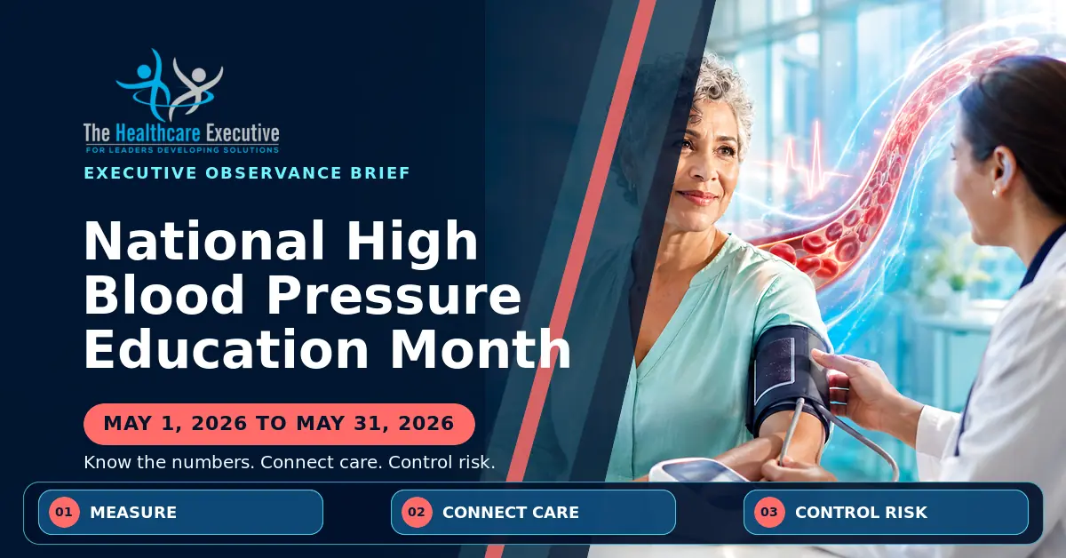 National High Blood Pressure Education Month 2026 executive observance hero.