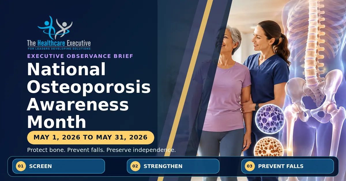 National Osteoporosis Awareness Month 2026 executive observance hero.