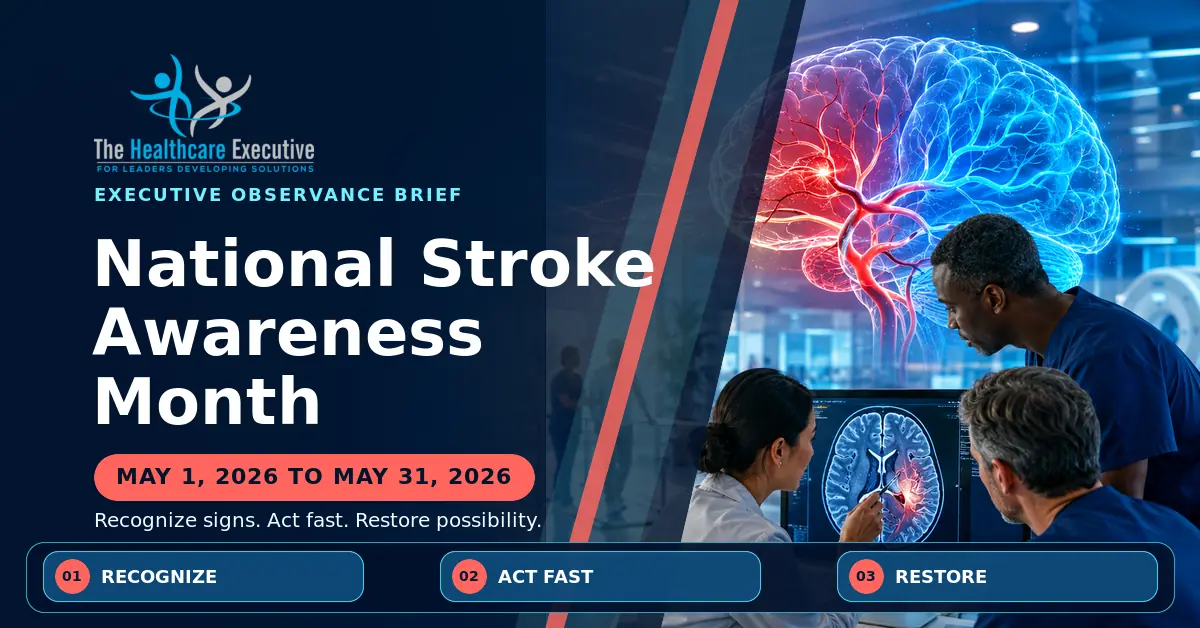 National Stroke Awareness Month 2026 executive observance hero.