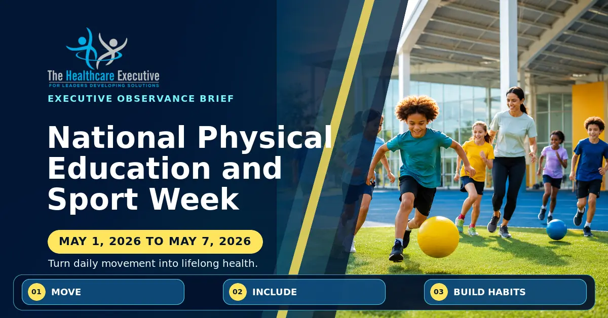 National Physical Education and Sport Week 2026 executive observance hero.