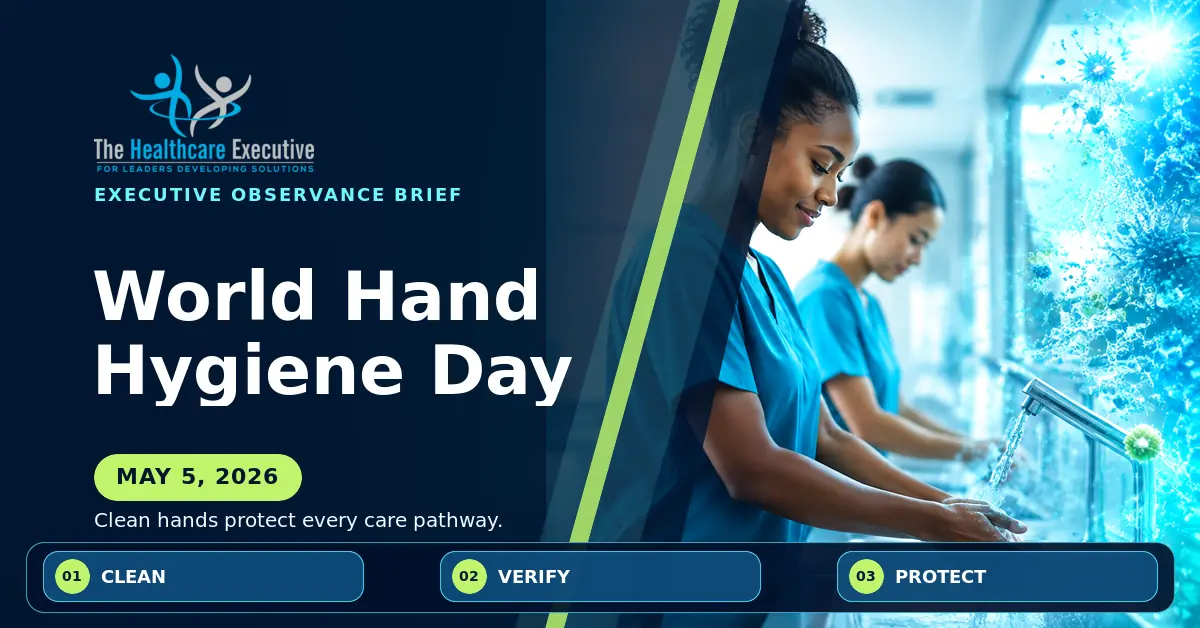 World Hand Hygiene Day 2026 executive observance hero.
