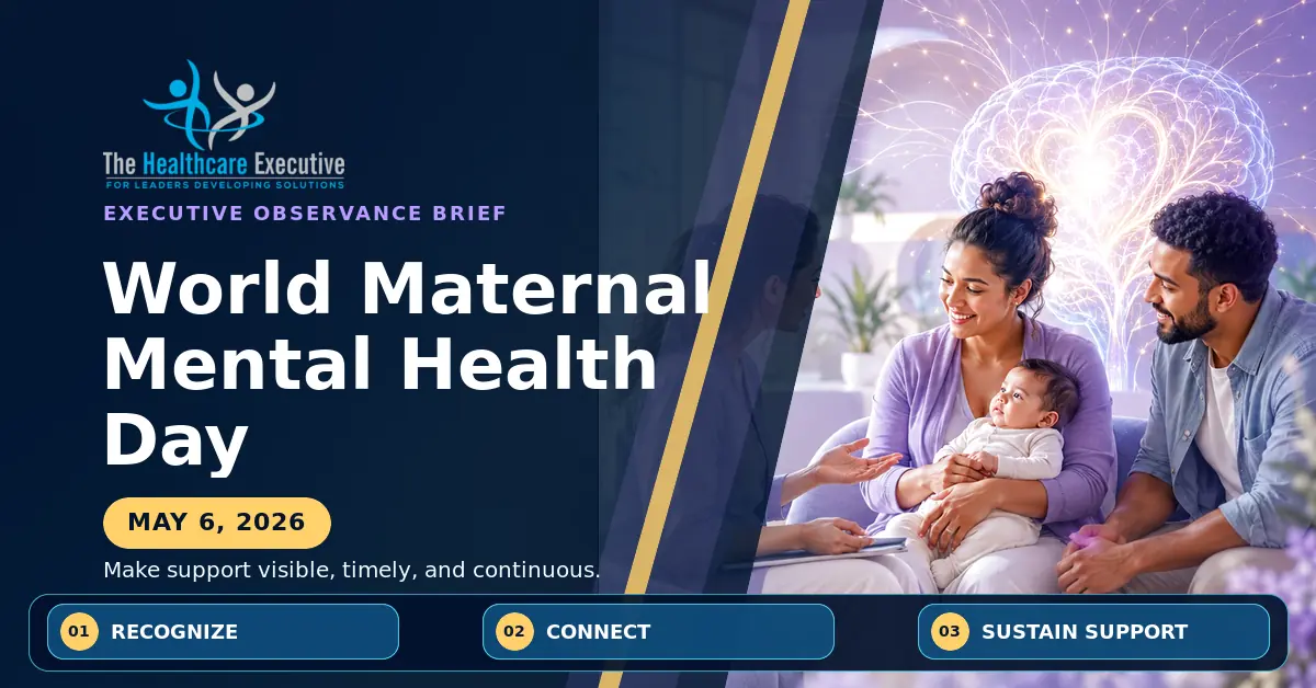World Maternal Mental Health Day 2026 executive observance hero.