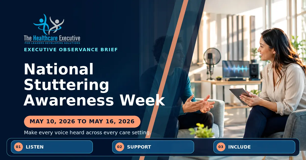 National Stuttering Awareness Week 2026 executive observance hero.