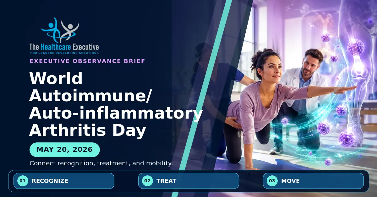 World Autoimmune/Auto-inflammatory Arthritis Day 2026 executive observance hero.