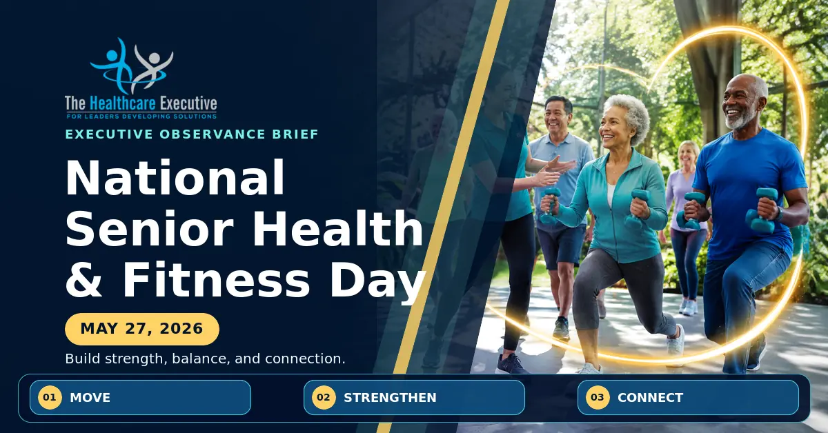 National Senior Health & Fitness Day 2026 executive observance hero.