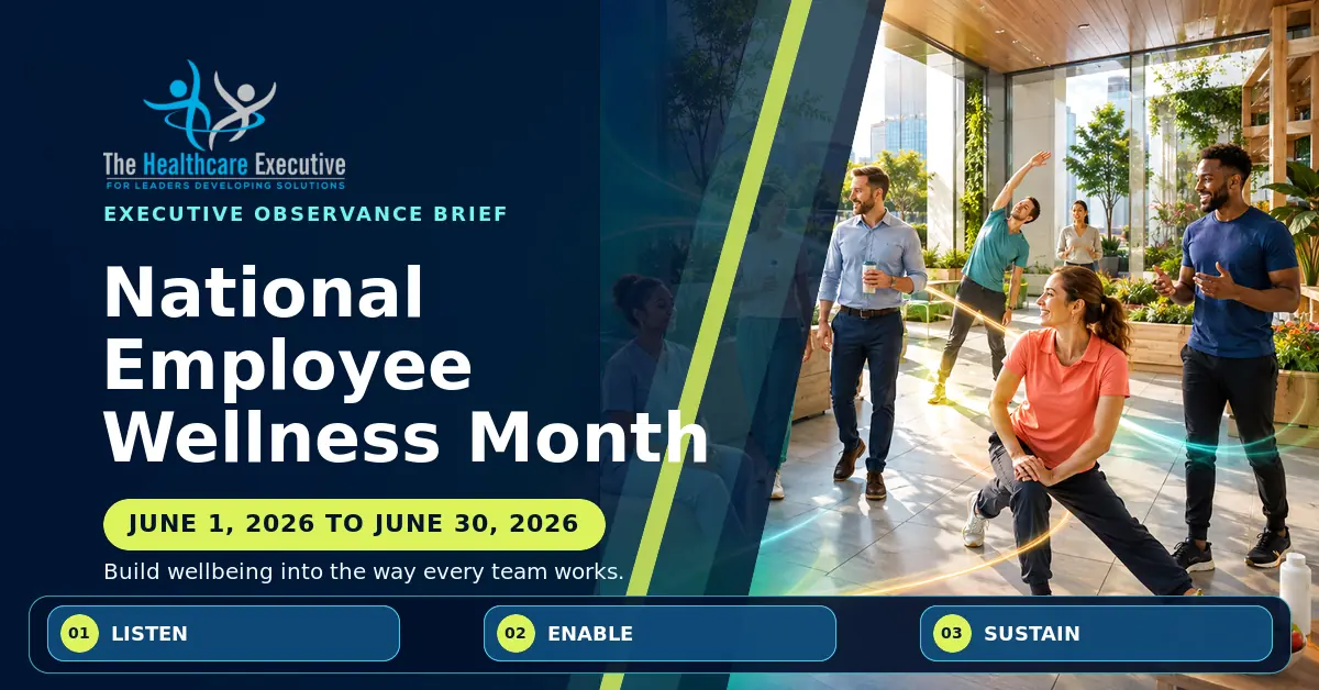 National Employee Wellness Month 2026 executive observance hero.