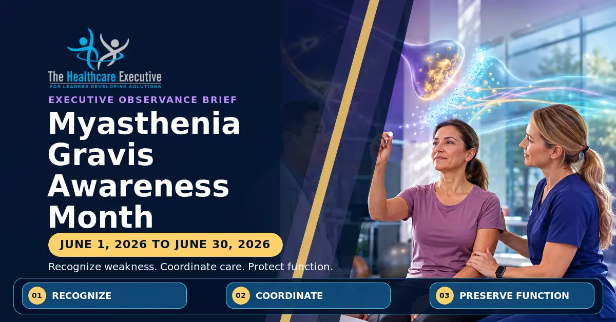 Myasthenia Gravis Awareness Month 2026 executive observance hero.