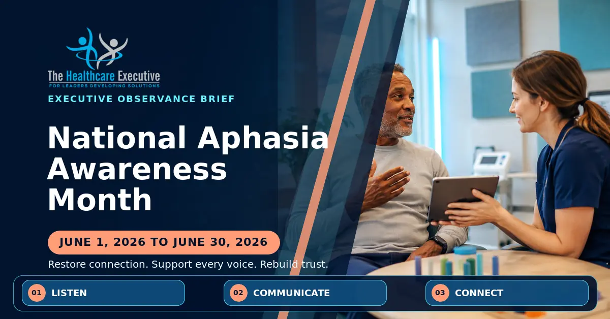 National Aphasia Awareness Month 2026 executive observance hero.