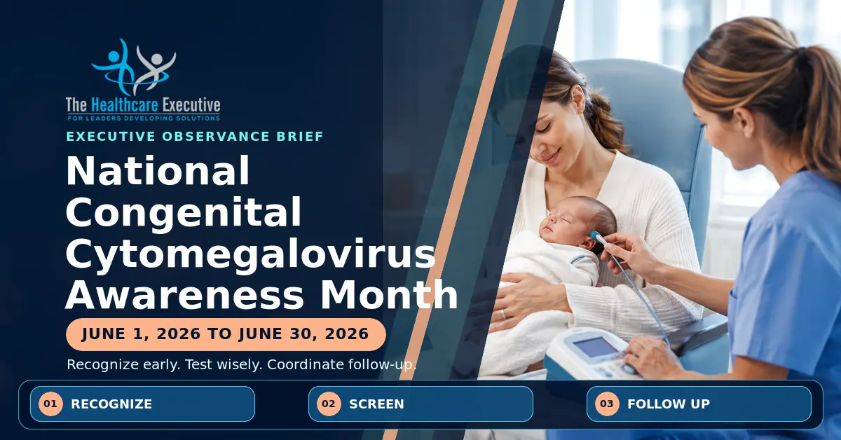 National Congenital Cytomegalovirus Awareness Month 2026 executive observance hero.