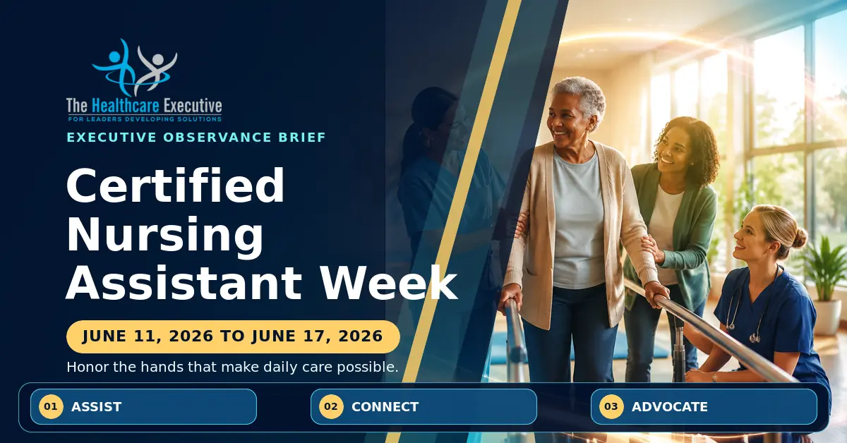 Certified Nursing Assistant Week 2026 executive observance hero.
