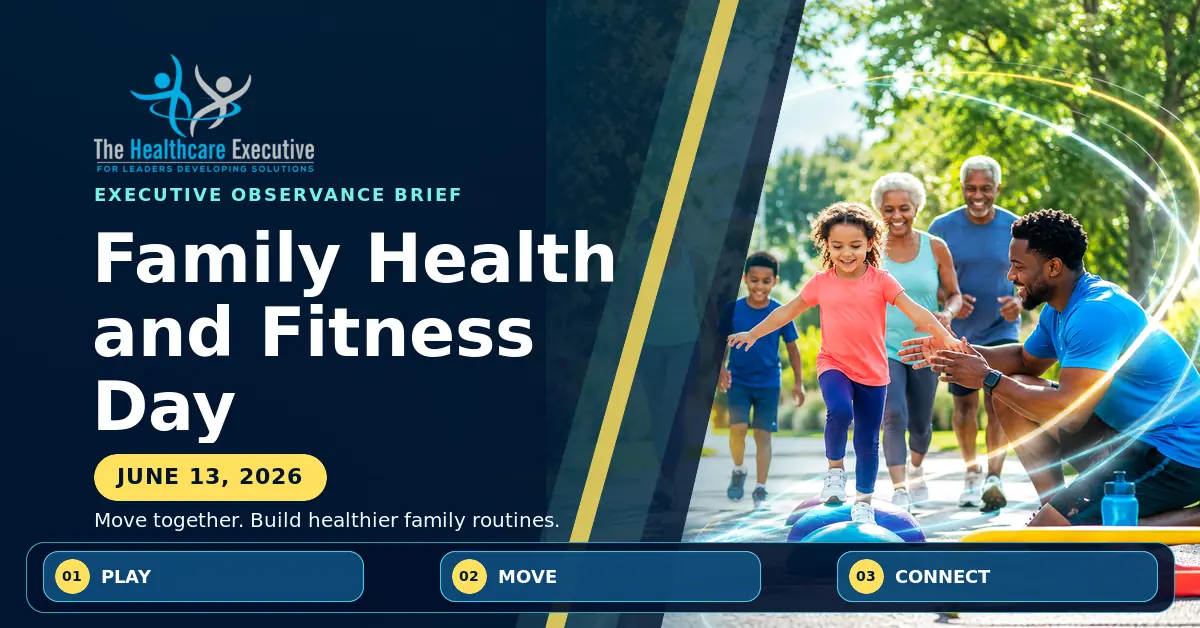 Family Health and Fitness Day 2026 executive observance hero.