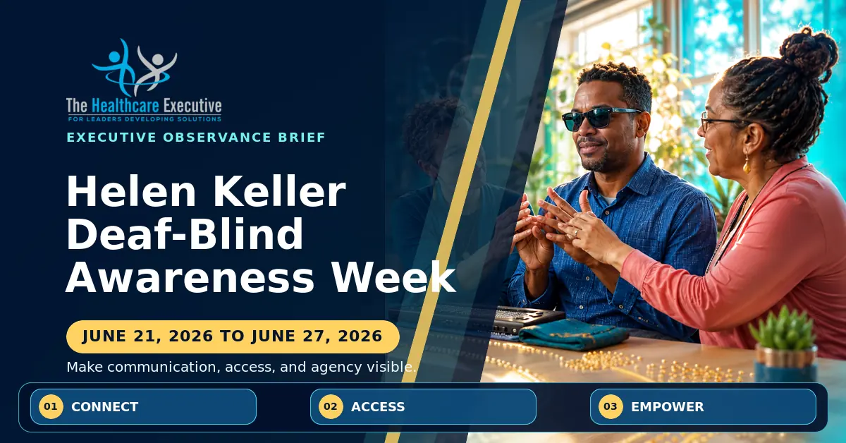 Helen Keller Deaf-Blind Awareness Week 2026 executive observance hero.