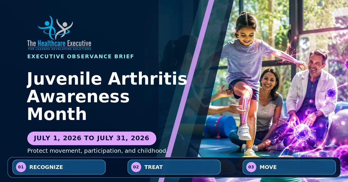 Juvenile Arthritis Awareness Month 2026 executive observance hero.