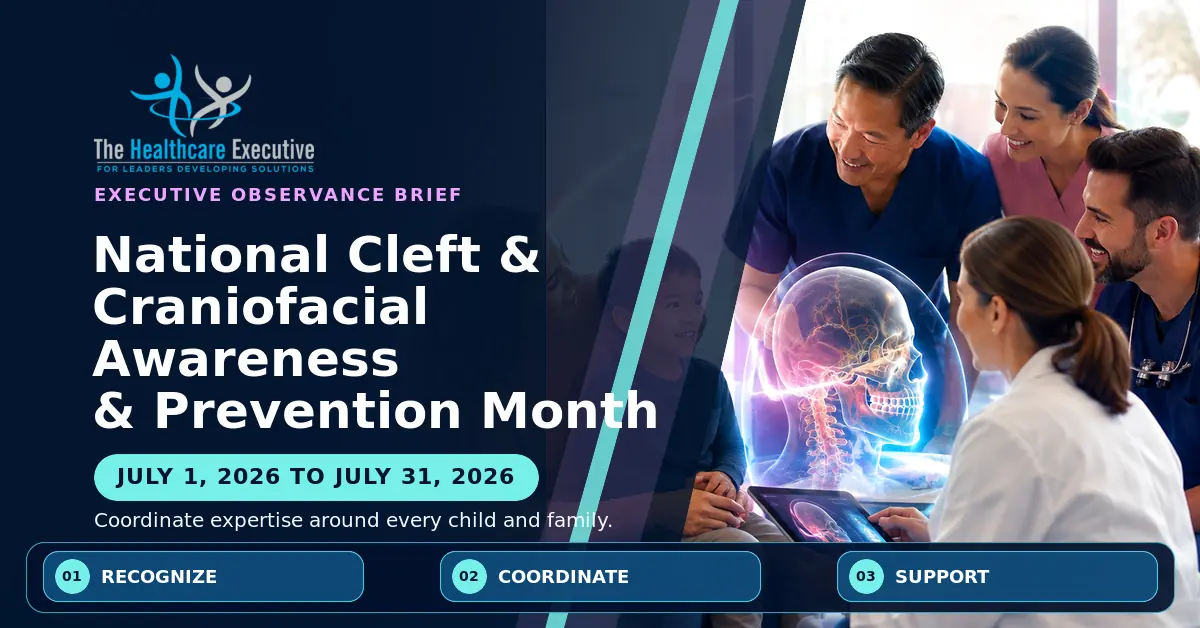 National Cleft & Craniofacial Awareness & Prevention Month 2026 executive observance hero.