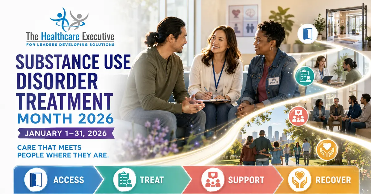 Substance Use Disorder Treatment Month 2026 executive observance hero.