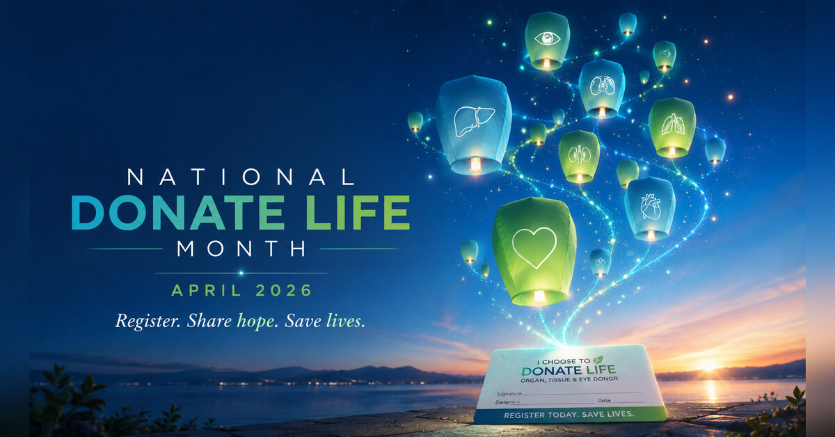 National Donate Life Month 2026 healthcare observance hero.