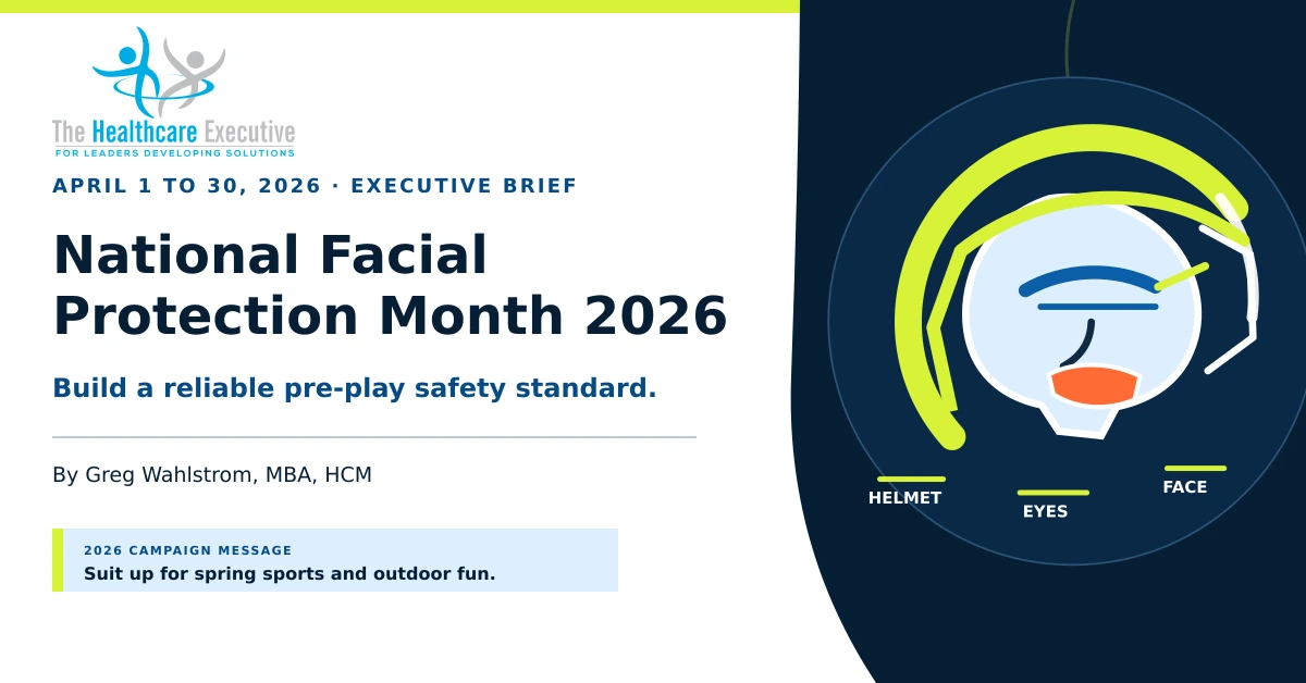 National Facial Protection Month 2026 graphic with an original layered facial protection system.
