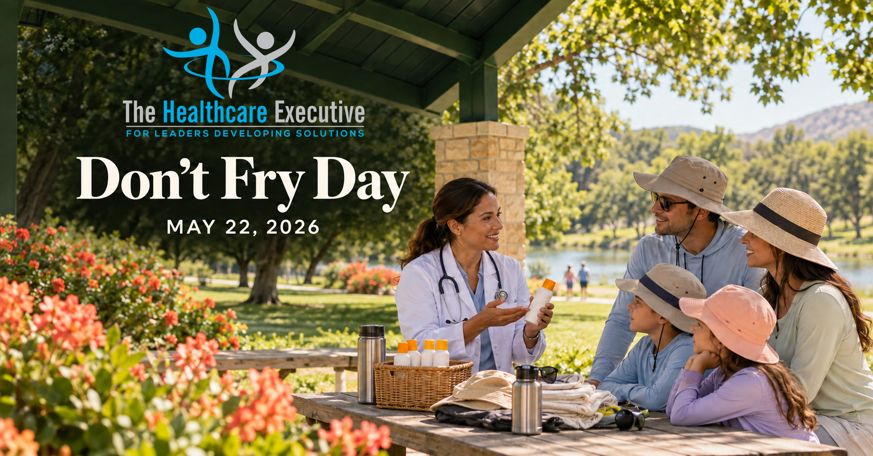 Don’t Fry Day 2026 healthcare hero with the original transparent Healthcare Executive logo.